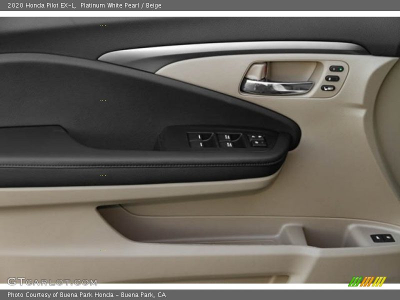 Platinum White Pearl / Beige 2020 Honda Pilot EX-L