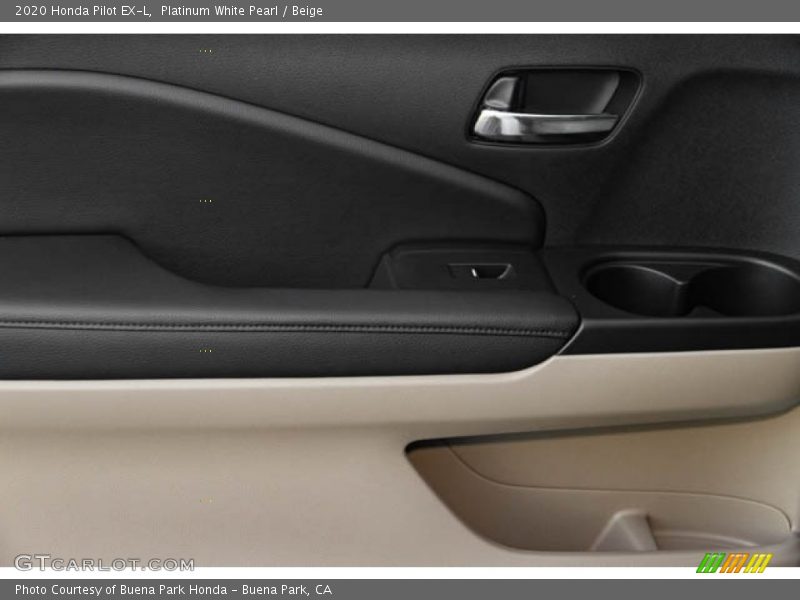 Platinum White Pearl / Beige 2020 Honda Pilot EX-L