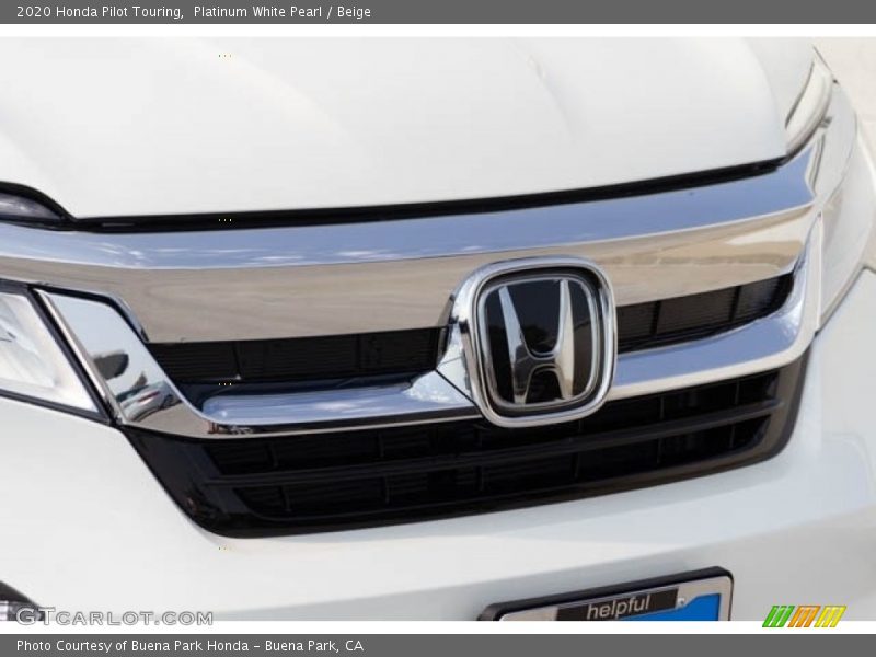 Platinum White Pearl / Beige 2020 Honda Pilot Touring