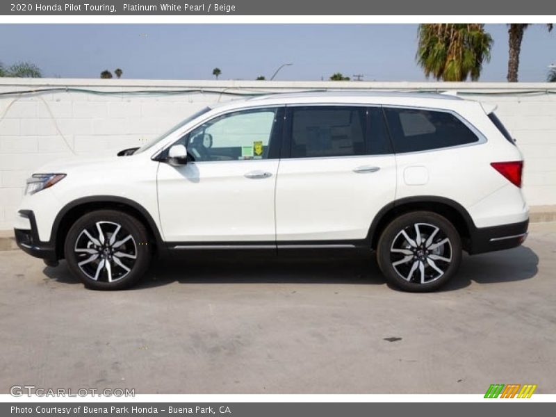 Platinum White Pearl / Beige 2020 Honda Pilot Touring