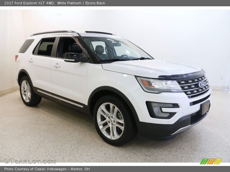 White Platinum / Ebony Black 2017 Ford Explorer XLT 4WD