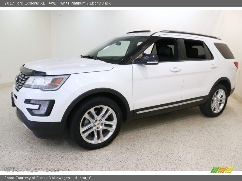 White Platinum / Ebony Black 2017 Ford Explorer XLT 4WD