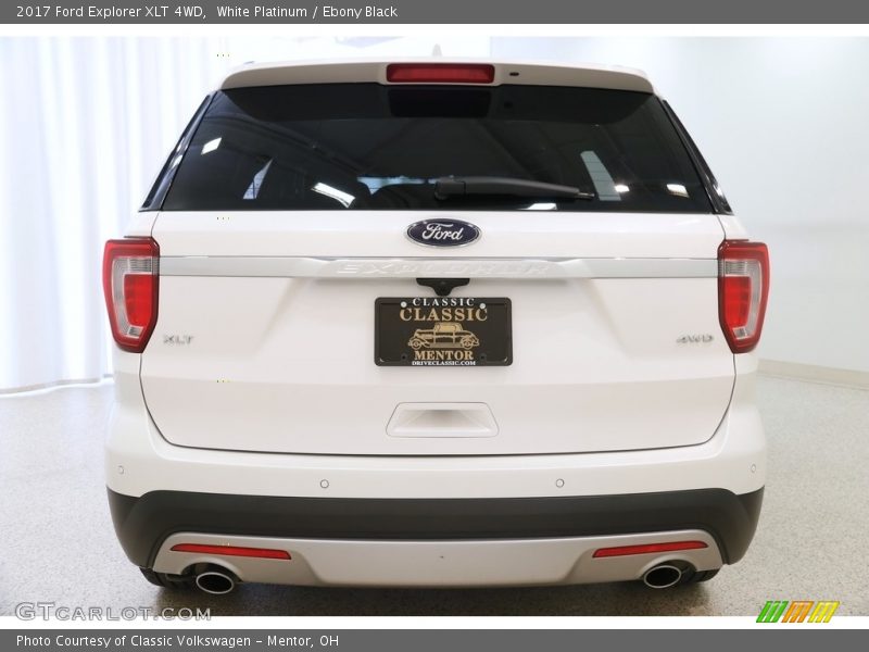 White Platinum / Ebony Black 2017 Ford Explorer XLT 4WD