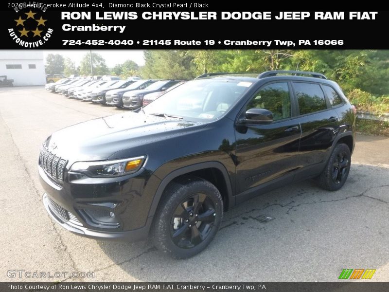 Diamond Black Crystal Pearl / Black 2020 Jeep Cherokee Altitude 4x4