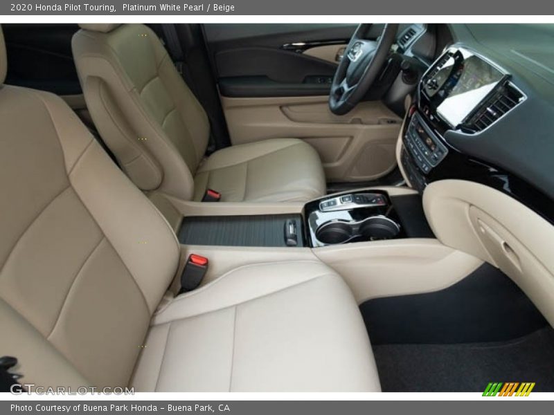 Platinum White Pearl / Beige 2020 Honda Pilot Touring