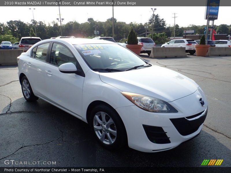 Crystal White Pearl Mica / Dune Beige 2010 Mazda MAZDA3 i Touring 4 Door