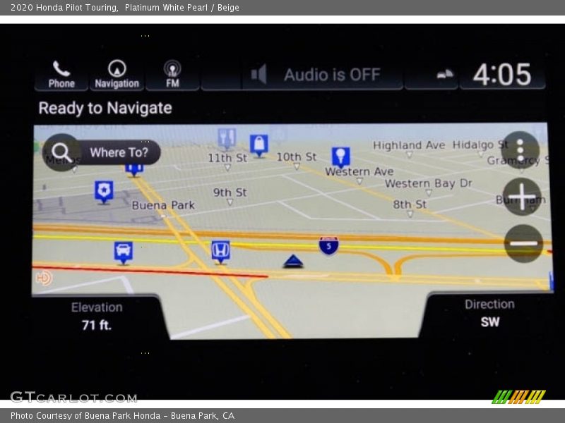 Platinum White Pearl / Beige 2020 Honda Pilot Touring