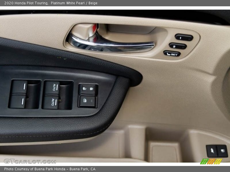 Platinum White Pearl / Beige 2020 Honda Pilot Touring
