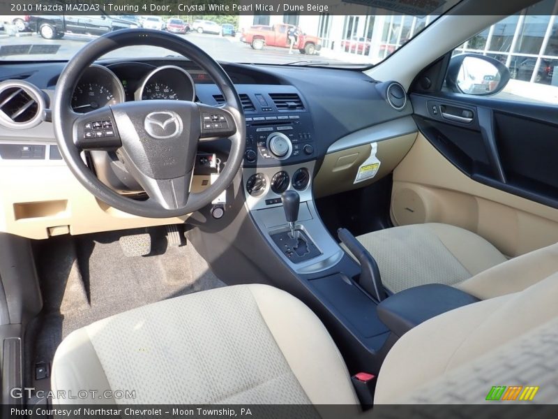 Crystal White Pearl Mica / Dune Beige 2010 Mazda MAZDA3 i Touring 4 Door