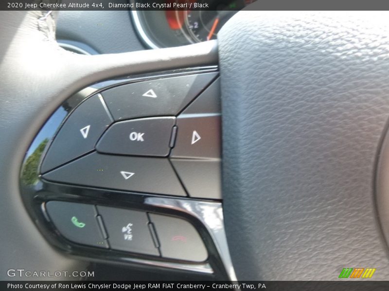 Diamond Black Crystal Pearl / Black 2020 Jeep Cherokee Altitude 4x4