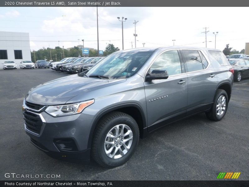 Satin Steel Metallic / Jet Black 2020 Chevrolet Traverse LS AWD