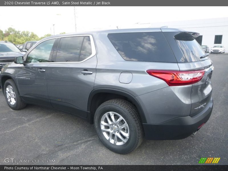Satin Steel Metallic / Jet Black 2020 Chevrolet Traverse LS AWD