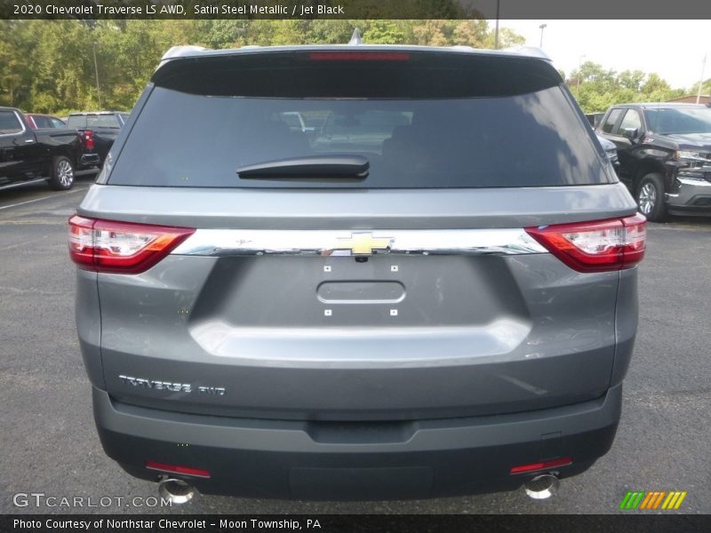 Satin Steel Metallic / Jet Black 2020 Chevrolet Traverse LS AWD