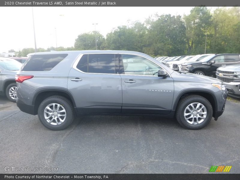Satin Steel Metallic / Jet Black 2020 Chevrolet Traverse LS AWD