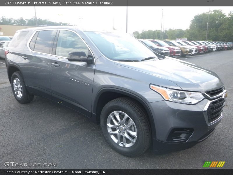 Satin Steel Metallic / Jet Black 2020 Chevrolet Traverse LS AWD
