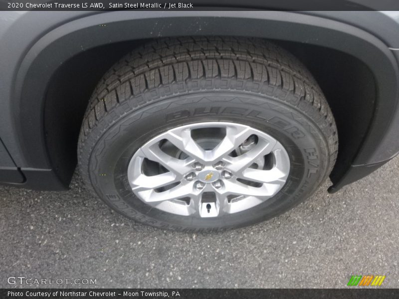 Satin Steel Metallic / Jet Black 2020 Chevrolet Traverse LS AWD