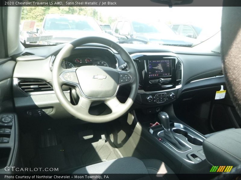 Satin Steel Metallic / Jet Black 2020 Chevrolet Traverse LS AWD