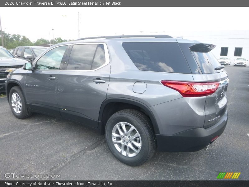 Satin Steel Metallic / Jet Black 2020 Chevrolet Traverse LT AWD