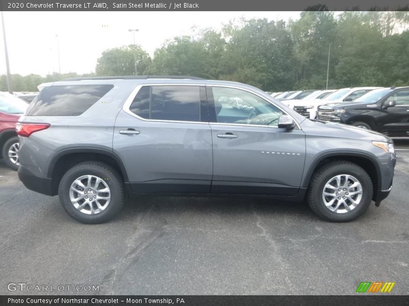 Satin Steel Metallic / Jet Black 2020 Chevrolet Traverse LT AWD