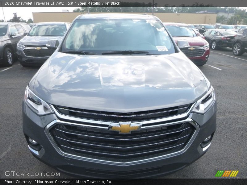 Satin Steel Metallic / Jet Black 2020 Chevrolet Traverse LT AWD