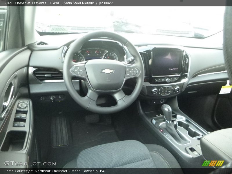 Satin Steel Metallic / Jet Black 2020 Chevrolet Traverse LT AWD