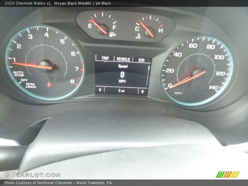 Mosaic Black Metallic / Jet Black 2020 Chevrolet Malibu LS