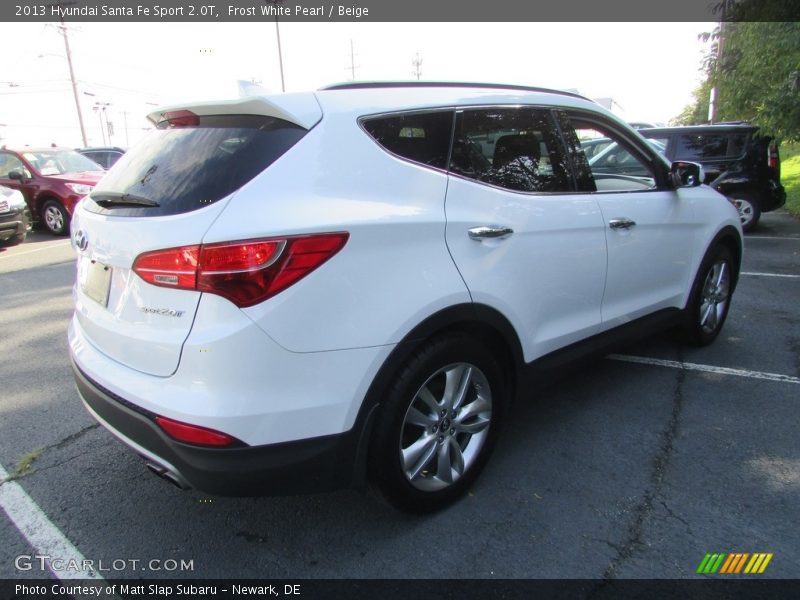 Frost White Pearl / Beige 2013 Hyundai Santa Fe Sport 2.0T