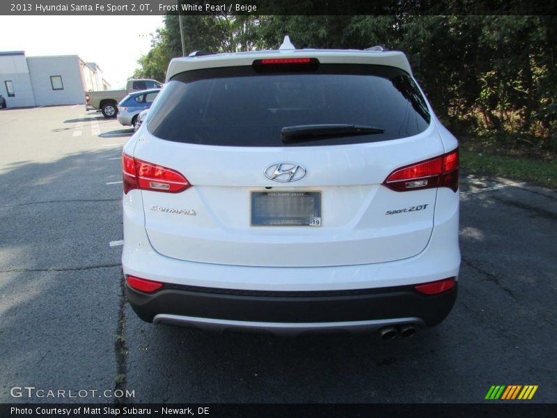 Frost White Pearl / Beige 2013 Hyundai Santa Fe Sport 2.0T