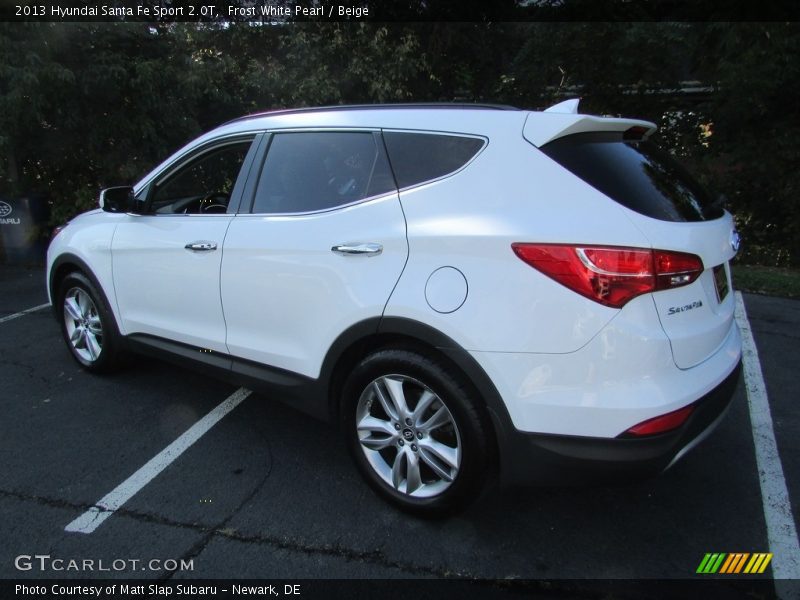 Frost White Pearl / Beige 2013 Hyundai Santa Fe Sport 2.0T