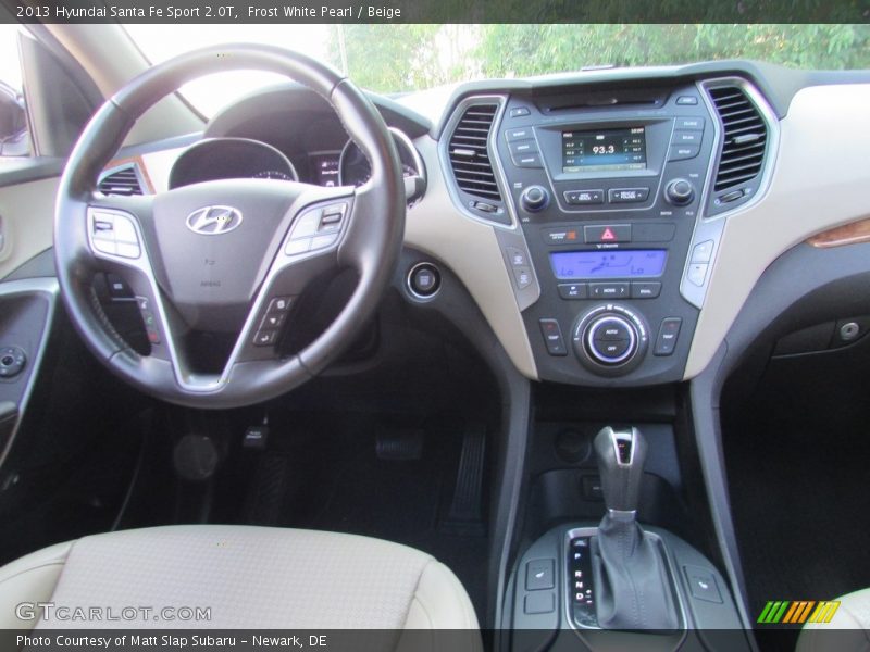 Frost White Pearl / Beige 2013 Hyundai Santa Fe Sport 2.0T