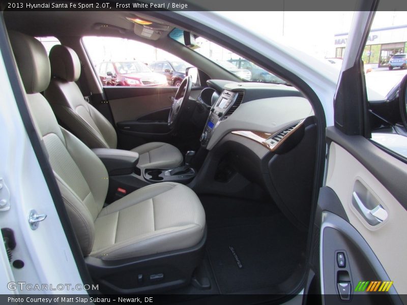 Frost White Pearl / Beige 2013 Hyundai Santa Fe Sport 2.0T