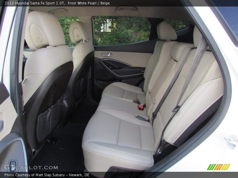 Frost White Pearl / Beige 2013 Hyundai Santa Fe Sport 2.0T