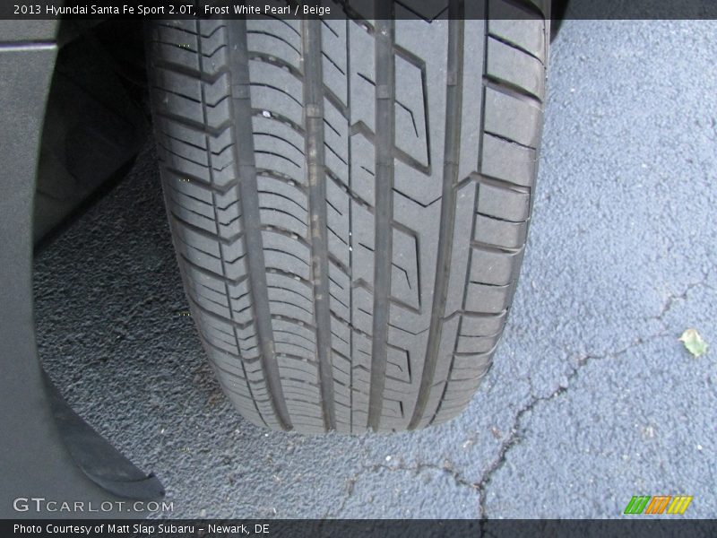 Frost White Pearl / Beige 2013 Hyundai Santa Fe Sport 2.0T