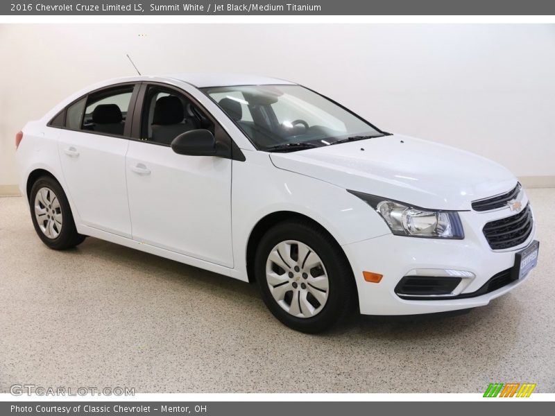 Summit White / Jet Black/Medium Titanium 2016 Chevrolet Cruze Limited LS