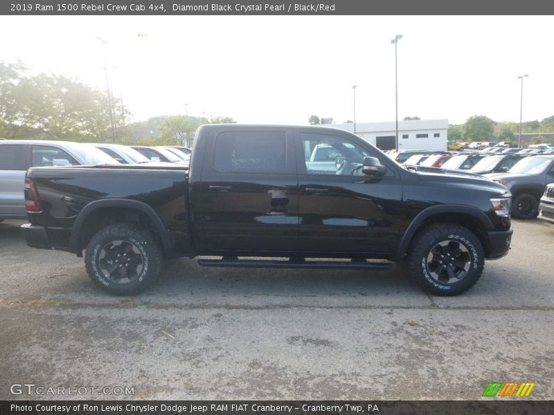 Diamond Black Crystal Pearl / Black/Red 2019 Ram 1500 Rebel Crew Cab 4x4