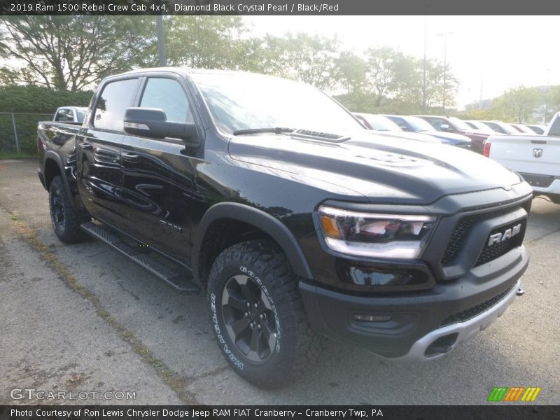 Diamond Black Crystal Pearl / Black/Red 2019 Ram 1500 Rebel Crew Cab 4x4