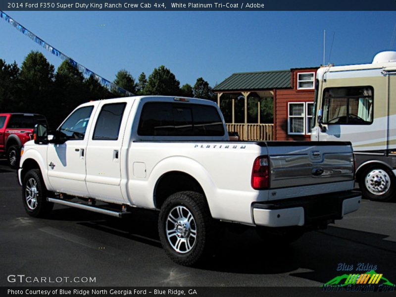 White Platinum Tri-Coat / Adobe 2014 Ford F350 Super Duty King Ranch Crew Cab 4x4