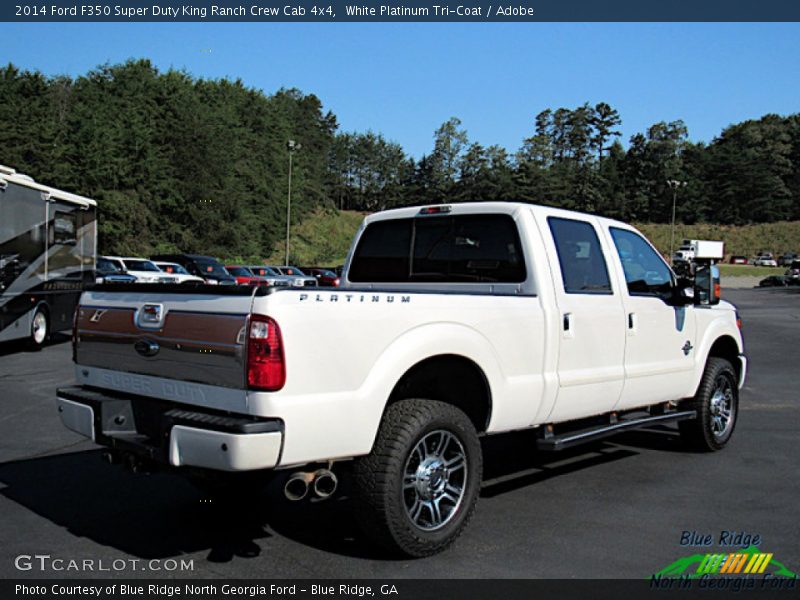 White Platinum Tri-Coat / Adobe 2014 Ford F350 Super Duty King Ranch Crew Cab 4x4