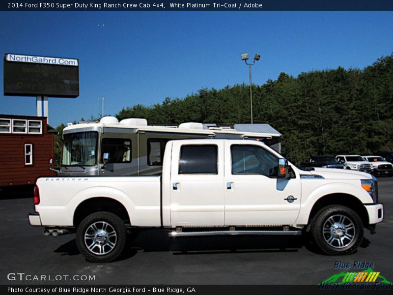 White Platinum Tri-Coat / Adobe 2014 Ford F350 Super Duty King Ranch Crew Cab 4x4