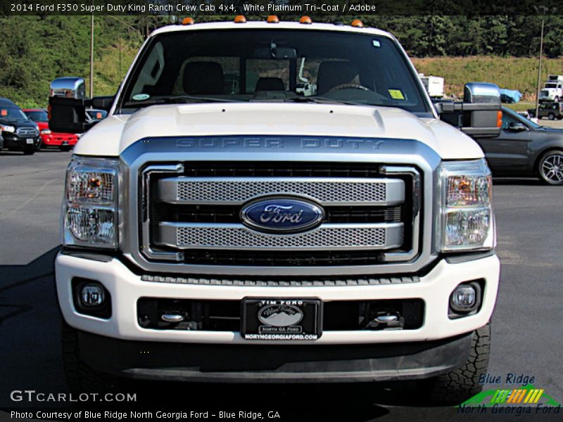 White Platinum Tri-Coat / Adobe 2014 Ford F350 Super Duty King Ranch Crew Cab 4x4