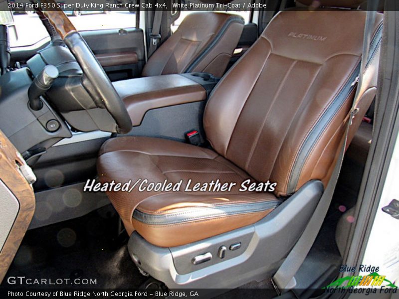 White Platinum Tri-Coat / Adobe 2014 Ford F350 Super Duty King Ranch Crew Cab 4x4