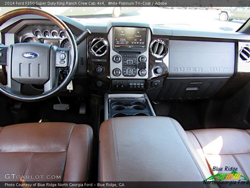 White Platinum Tri-Coat / Adobe 2014 Ford F350 Super Duty King Ranch Crew Cab 4x4