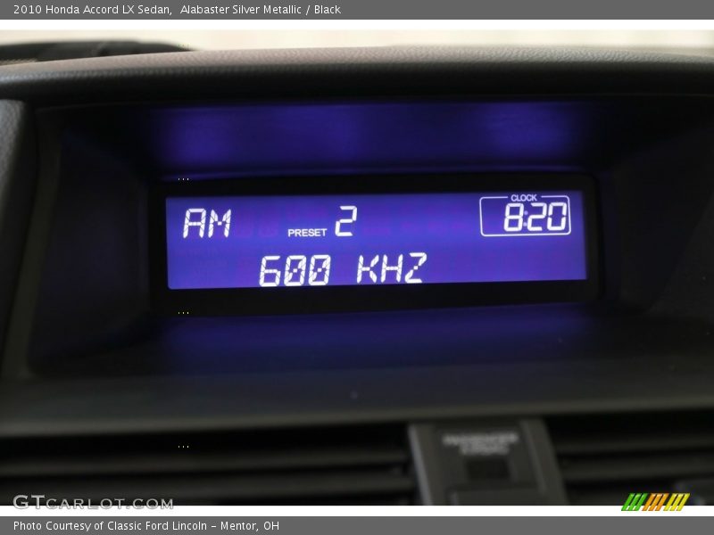 Alabaster Silver Metallic / Black 2010 Honda Accord LX Sedan