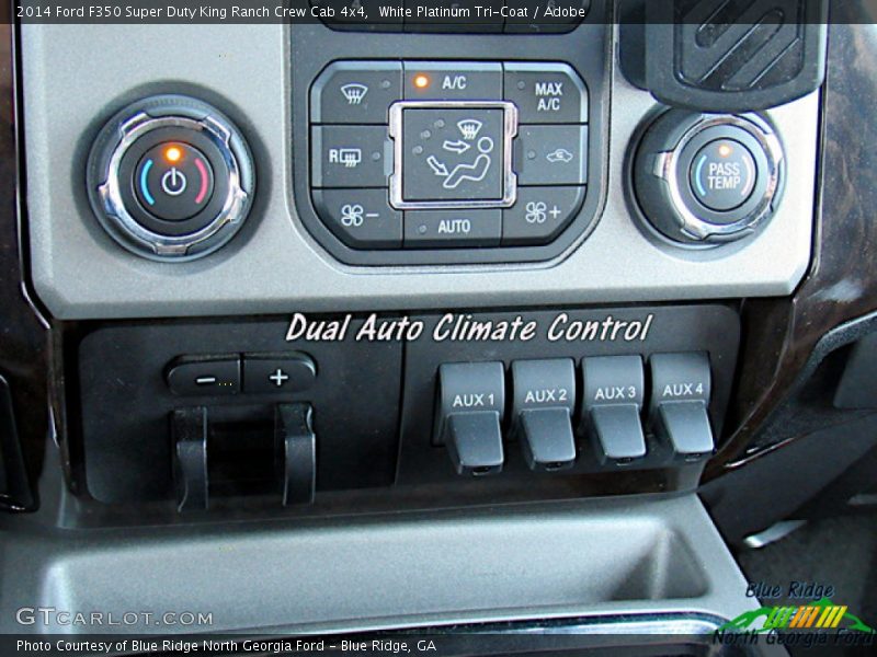 White Platinum Tri-Coat / Adobe 2014 Ford F350 Super Duty King Ranch Crew Cab 4x4