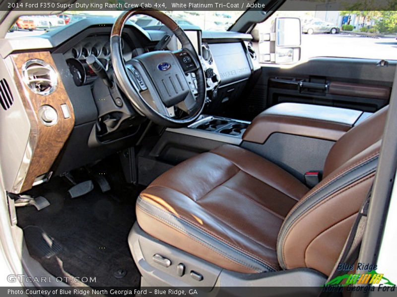 White Platinum Tri-Coat / Adobe 2014 Ford F350 Super Duty King Ranch Crew Cab 4x4