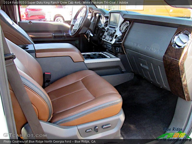 White Platinum Tri-Coat / Adobe 2014 Ford F350 Super Duty King Ranch Crew Cab 4x4