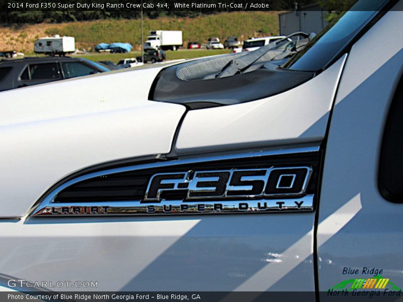 White Platinum Tri-Coat / Adobe 2014 Ford F350 Super Duty King Ranch Crew Cab 4x4