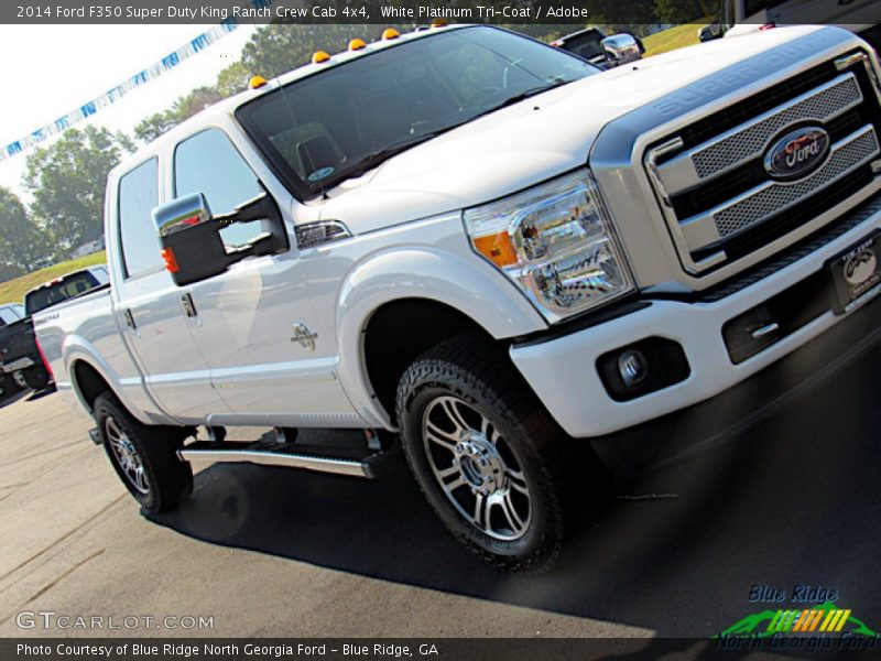 White Platinum Tri-Coat / Adobe 2014 Ford F350 Super Duty King Ranch Crew Cab 4x4