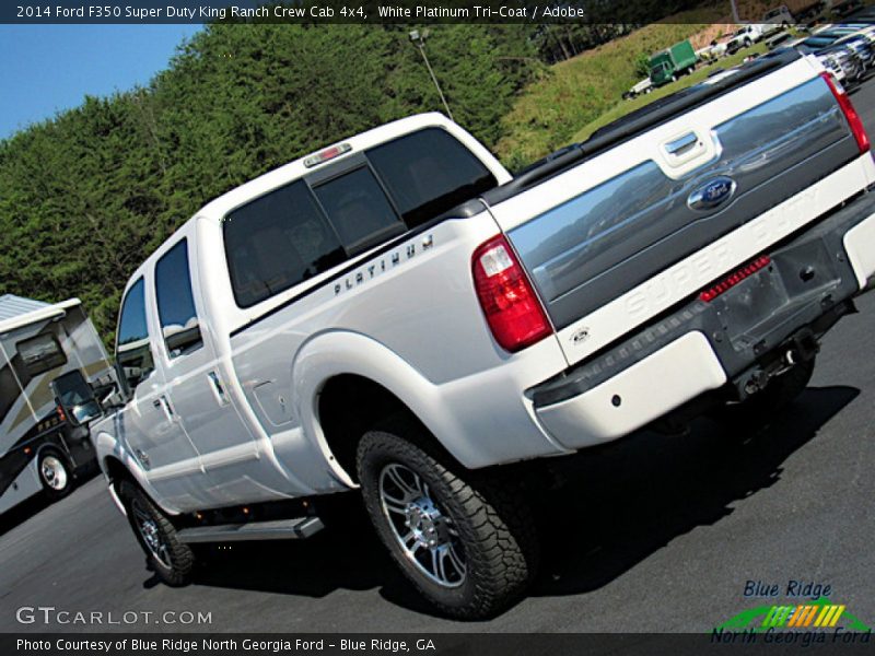 White Platinum Tri-Coat / Adobe 2014 Ford F350 Super Duty King Ranch Crew Cab 4x4