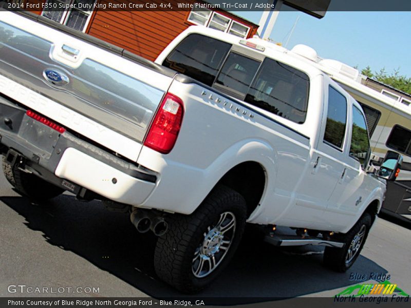 White Platinum Tri-Coat / Adobe 2014 Ford F350 Super Duty King Ranch Crew Cab 4x4